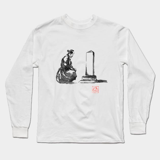 samurai grieving Long Sleeve T-Shirt by pechane